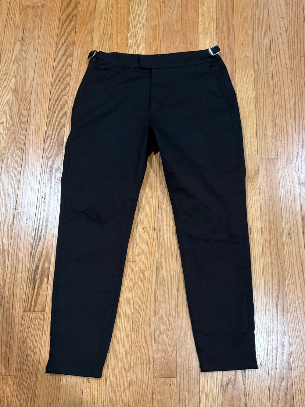 Black Dress Pants with Silver Buckles